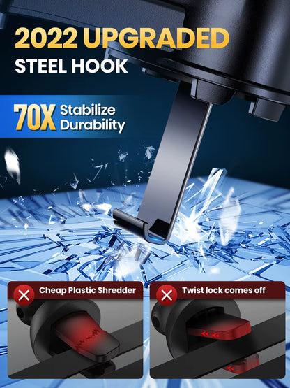 TOPK D35-S Car Phone Holder,  Phone Mount for Car with Hook Clip Air Vent Car Mount 360° Rotation for Mobile Phones