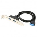 2 Ports USB 3.0 Female Back Panel