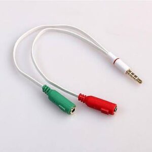 3.5mm Audio Jack to Headphone Microphone Splitter