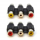 3 RCA Female To Female AV Coupler