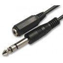 3.5mm Stereo Jack Socket To 6.5mm Plug Lead, 1.5m Black