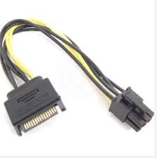 15 Pin SATA to 6 Pin PCI-Express Power Converter