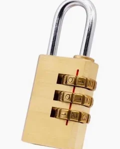 Brass Number Padlock 3 Digit 20mm
