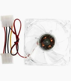80mm Clear Case Fan With Blue LED